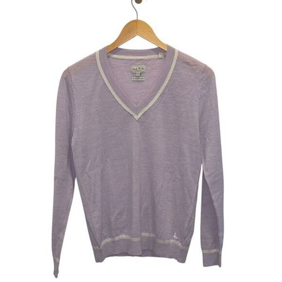 Jack Wills Womens‎ Extra Fine Merino Wool V-neck Pullover Sweater Purple Size 4 - Picture 1 of 7